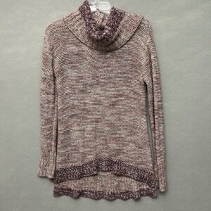 Tantrums Sweater Women's S Cowl Neck Purple Cozy Long Sleeve Loose Knit Comfy